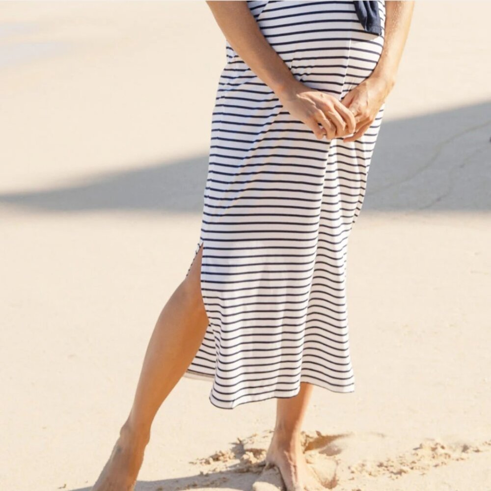 Angel Maternity striped maxi skirt
